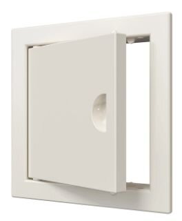 Л1010Р Ivory, Люк ревизионный ЛР фланец 98х98 ручка 122х122 пластик айвори EVECS (50)